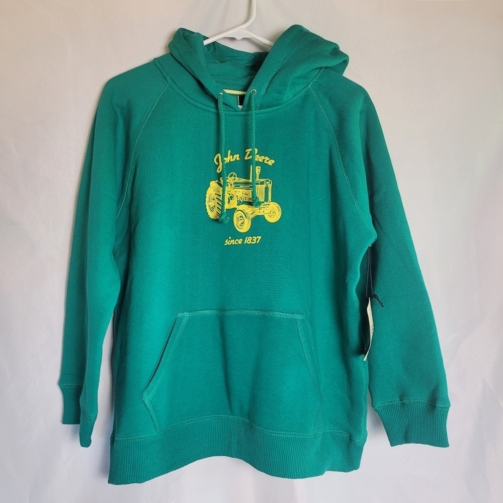 NWT John Deere Green Hooded Sweatshirt Youth Size XL